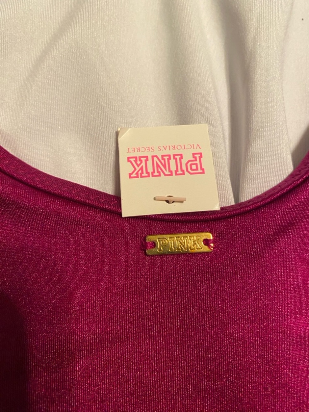 Victoria's Secret Pink Metallic Fuchsia Onepiece Bathing Suit - Picture 4 of 6